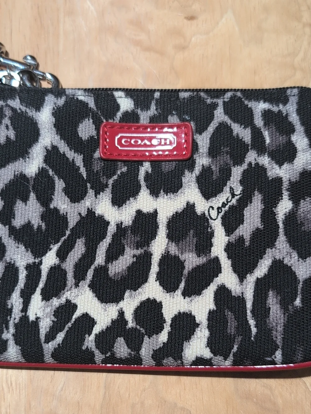 Coach Park Ocelot Wristlet w/Flaw *Please Read